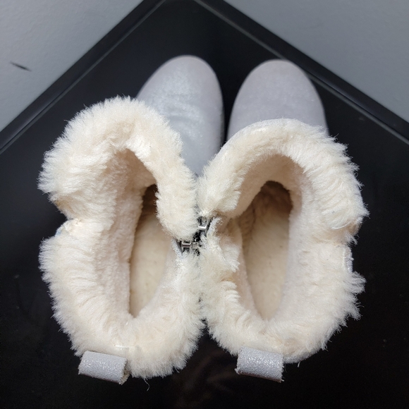 EMU Australia Womens Beach Mini Boots Dove Grey Suede Merino Wool Lining Size 8 - Picture 8 of 15